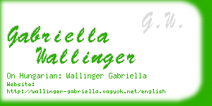 gabriella wallinger business card